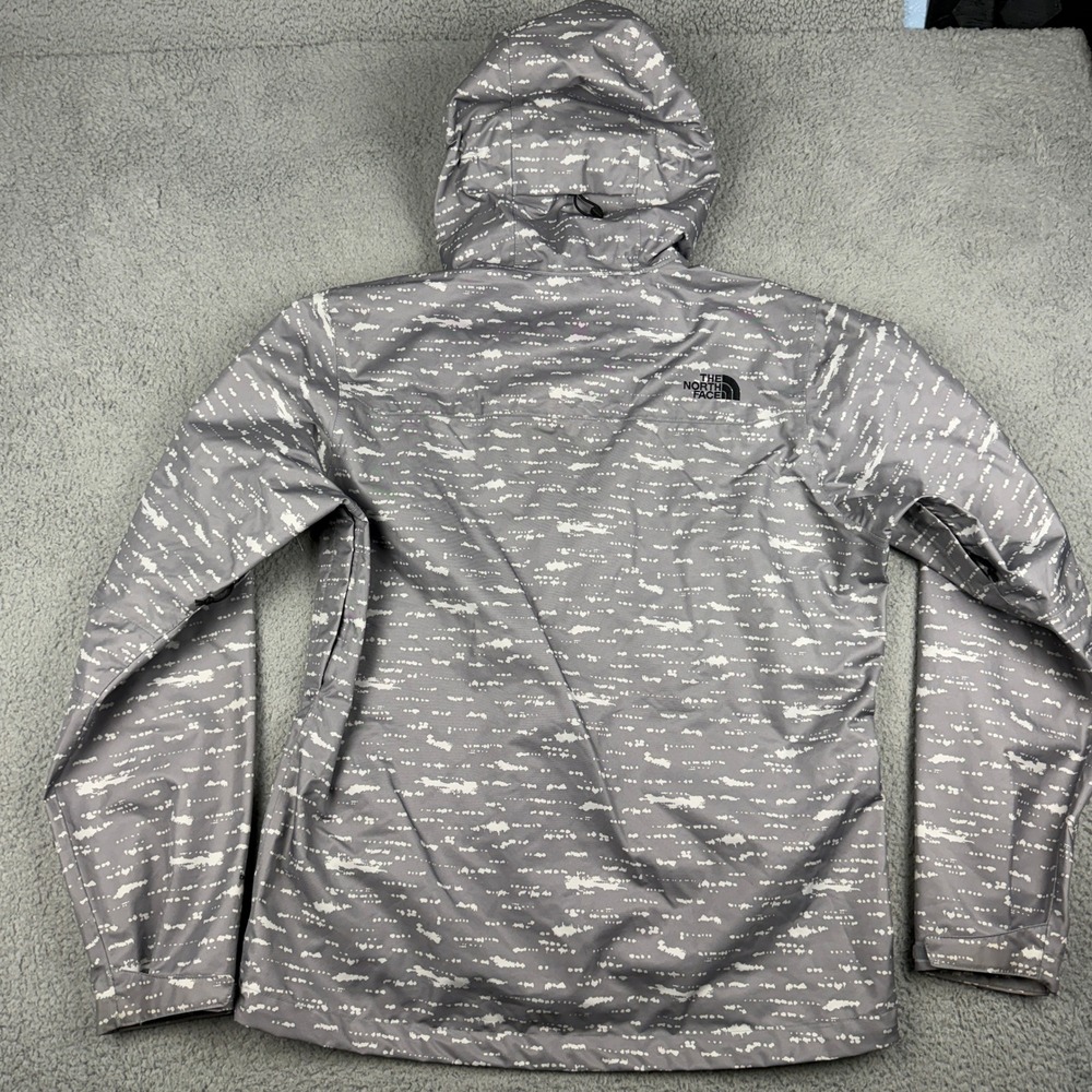 The North Face Venture JAcket Mens Medium DryVent Hooded White Gray - Picture 7 of 16